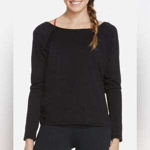 Black Switch Back Tee Top